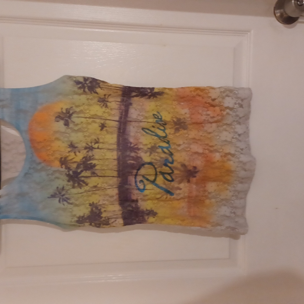 White Lace racer back shirt